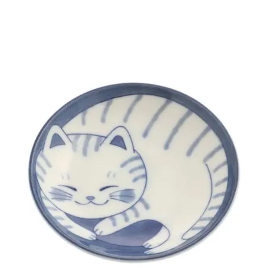 Miya Company Blue Cats 3.75" Sauce Dish | Plates