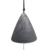 Miya Company Wind Chime Cone Pewter Ribbed 2" | Wind Chimes