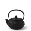 Miya Company Cast Iron Teapot Black Wave 0.65L | Teapots - Cast Iron