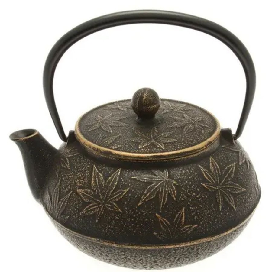 Miya Company Cast Iron Teapot Black Maple | Teapots - Cast Iron