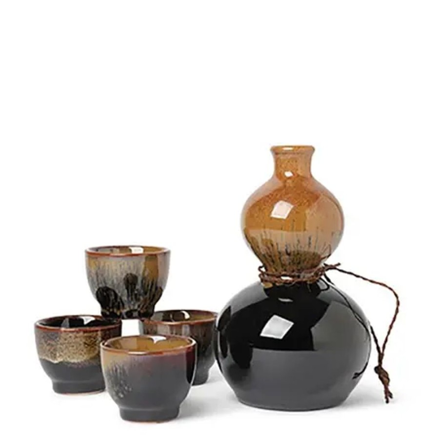 Miya Company Sake Set Kurotenmoku Kin | Sake Sets