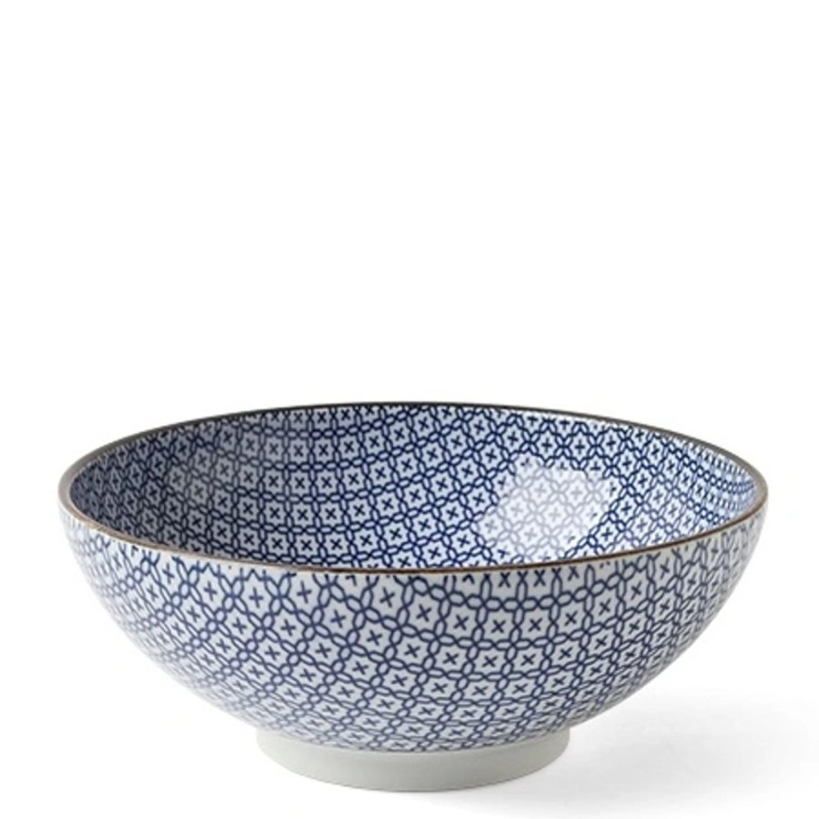 Miya Company Blue & White Mosaic 8.25" Bowl | Serving Bowls & Plates