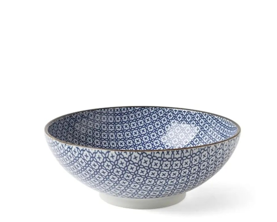 Miya Company Blue & White Mosaic 8.25" Bowl | Serving Bowls & Plates