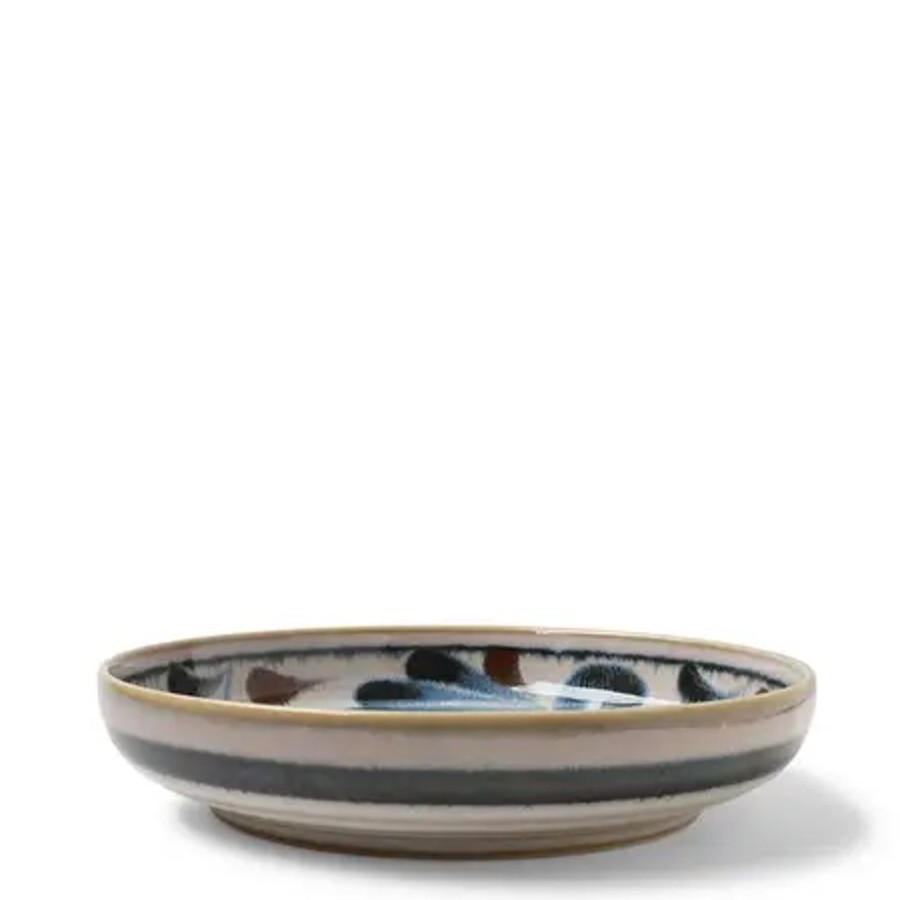 Miya Company Rustic Blue Vines 7.75" Shallow Bowl | Shallow Bowls