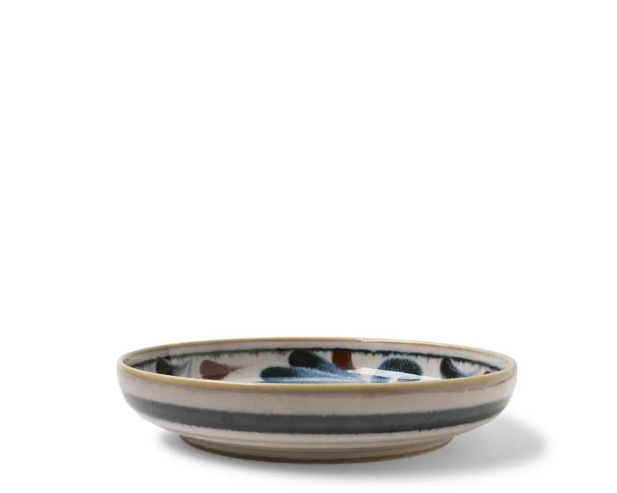 Miya Company Rustic Blue Vines 7.75" Shallow Bowl | Shallow Bowls