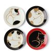 Miya Company Sleepy Cat 3.5" Mini Plate Set/4 | Plates