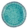 Miya Company Turquoise Blue Flower 4.75" Plate | Small Plates