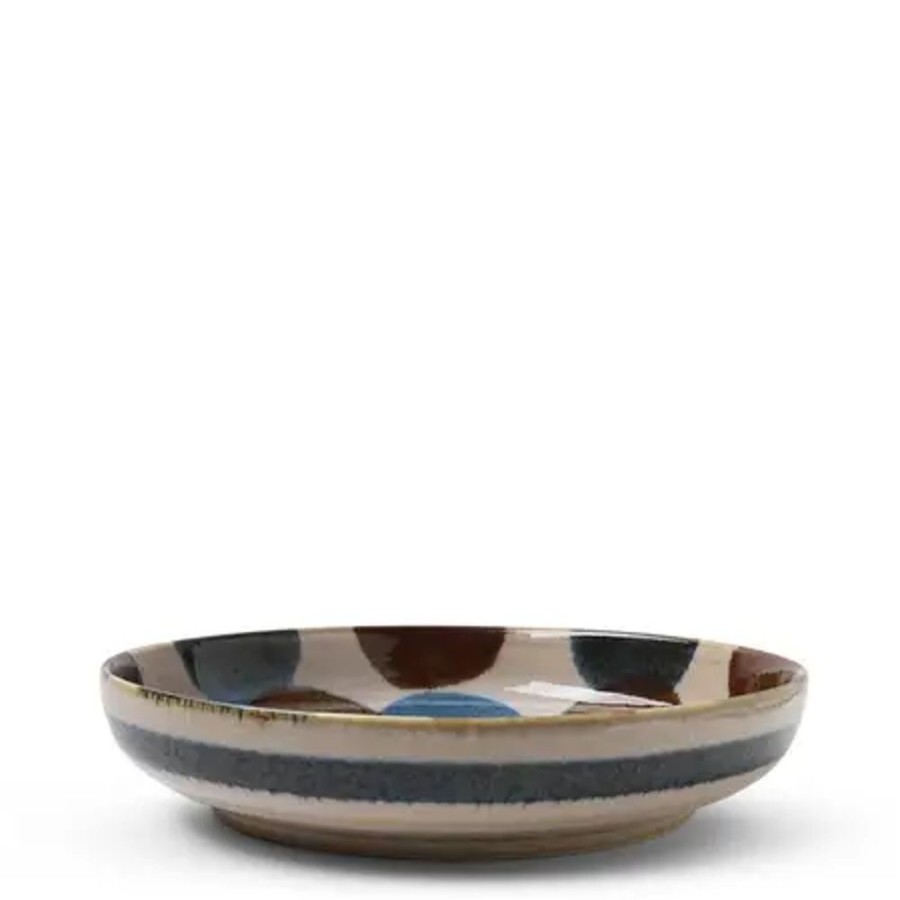 Miya Company Rustic Dots 7.75" Shallow Bowl | Shallow Bowls