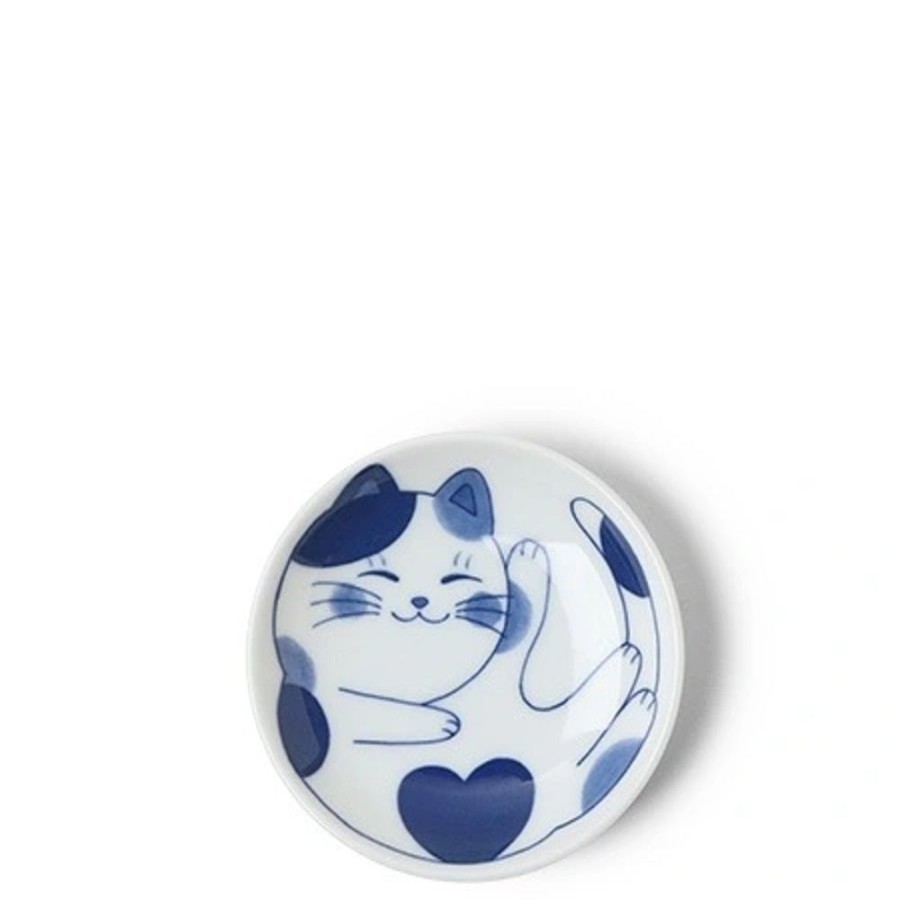 Miya Company Blue Cats 3.75" Sauce Dish | Plates