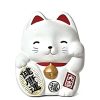 Miya Company Feng Shui Fortune Cat Bank - White | Figurines