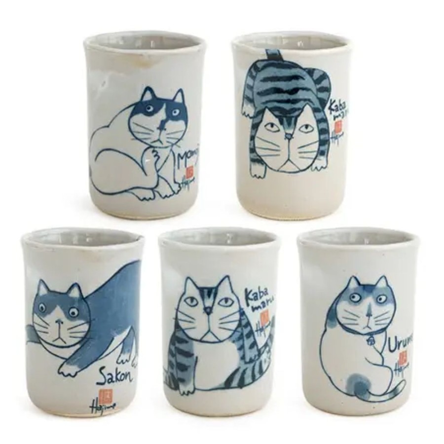 Miya Company Kabamaru 6 Oz. Cup Set | Cats