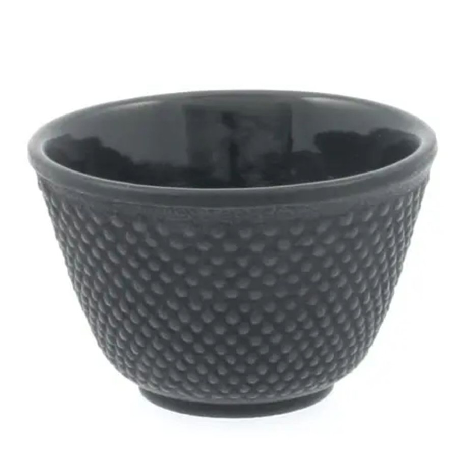 Miya Company Cast Iron Teacup Black Hobnail | Teacups