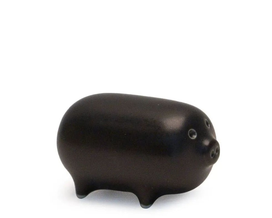 Miya Company Mori Pig Figurine - Black At Miya | Pigs