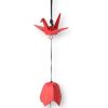 Miya Company Wind Chime Peace Crane Red 1-7/8" | Other