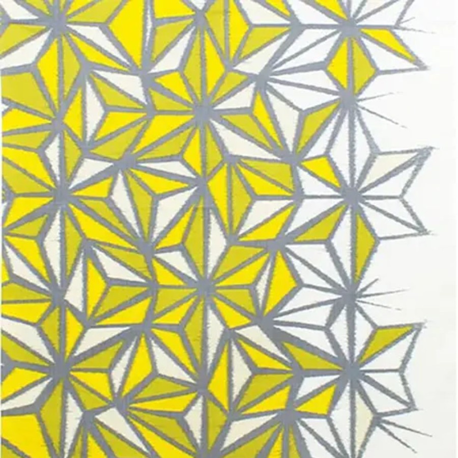 Miya Company Furoshiki Pattern Asanoha Yellow 27.5" Sq. | Furoshiki & Tenugui