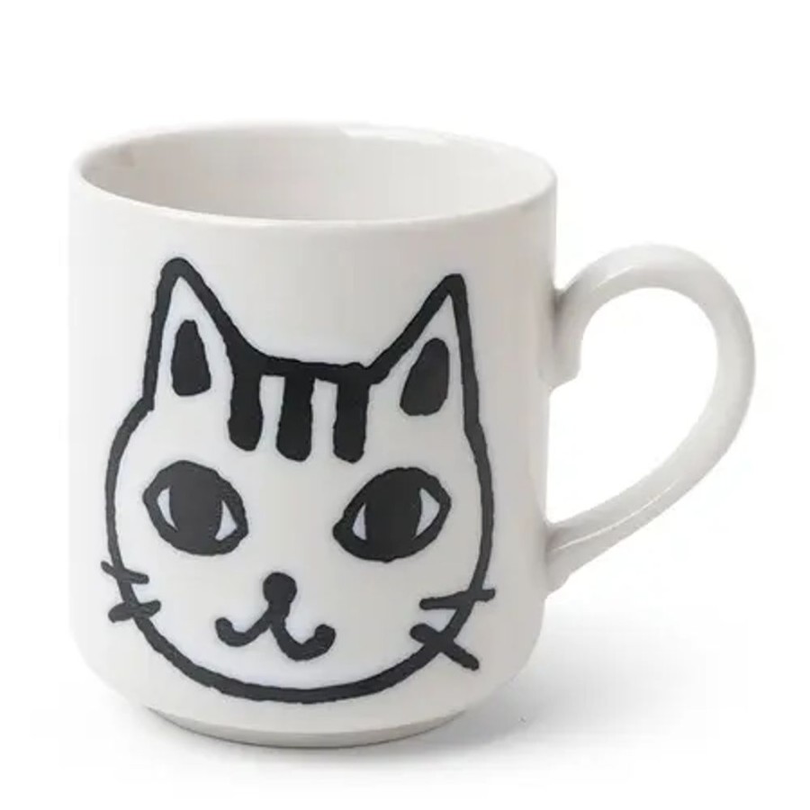 Miya Company Mug Cat Face Sketch | Cups/Mugs