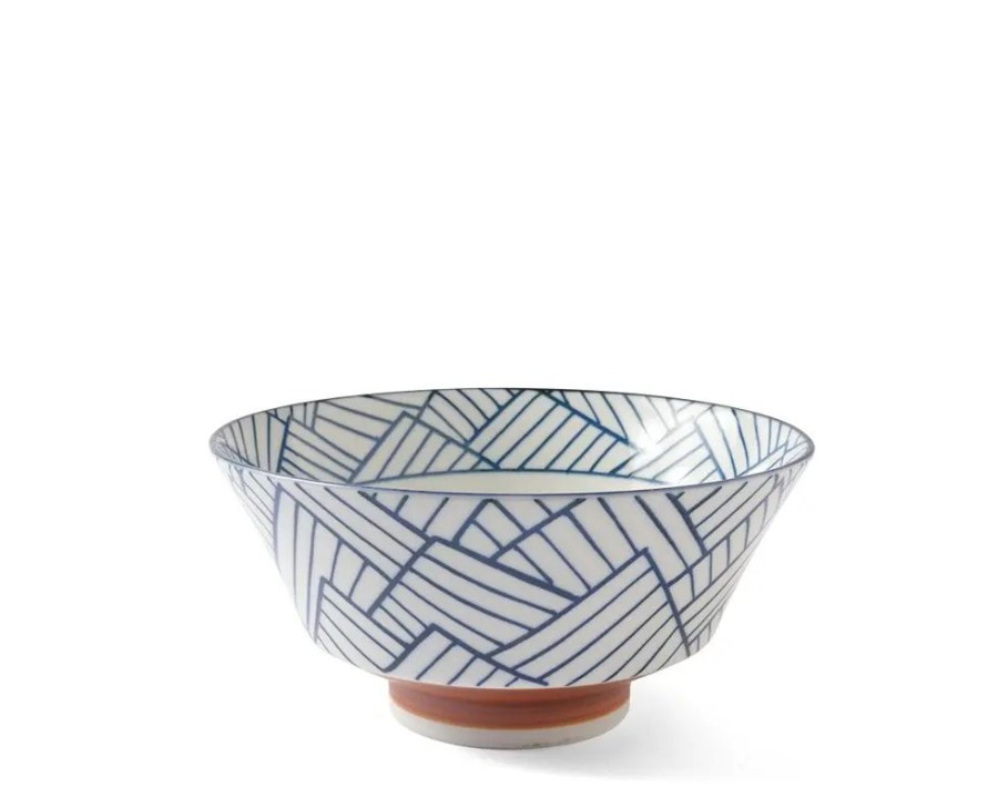 Miya Company Blue White Ramen Bowl 7" Ajiromon | Ramen Bowls