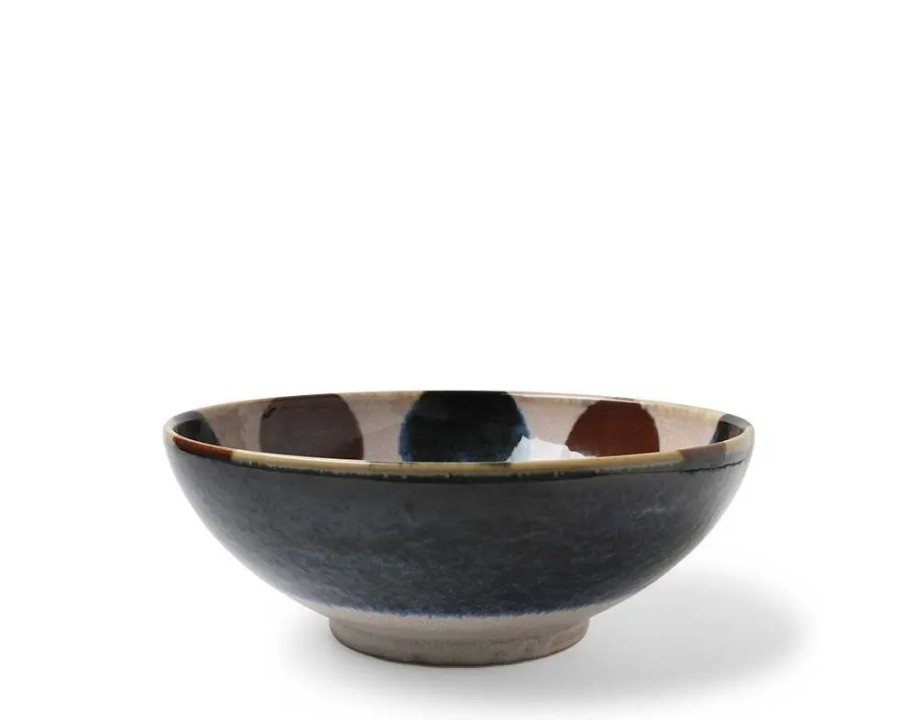 Miya Company Rustic Dots 8.5" Shallow Bowl | Shallow Bowls