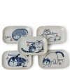 Miya Company Kabamaru Rectangle Plate Set/5 | Cats