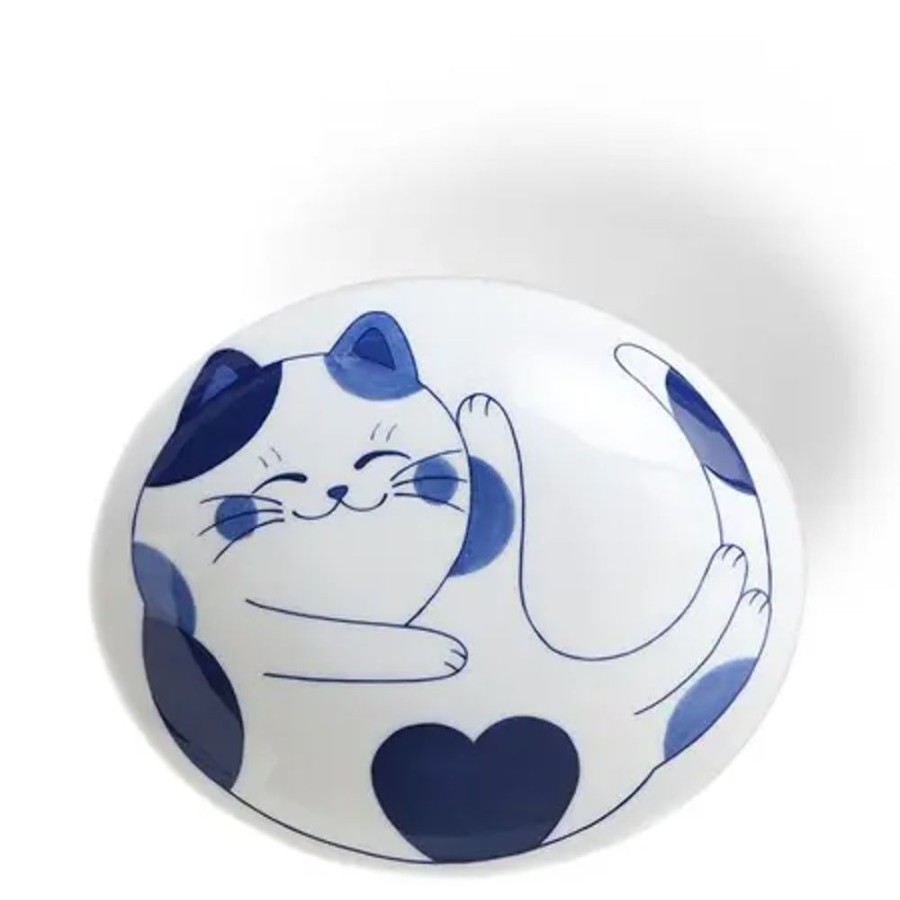 Miya Company Blue Cats 7.5" Oval Bowl | Bowls