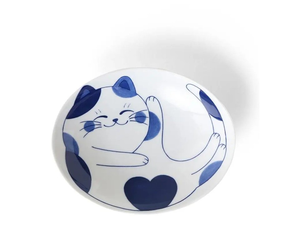 Miya Company Blue Cats 7.5" Oval Bowl | Bowls