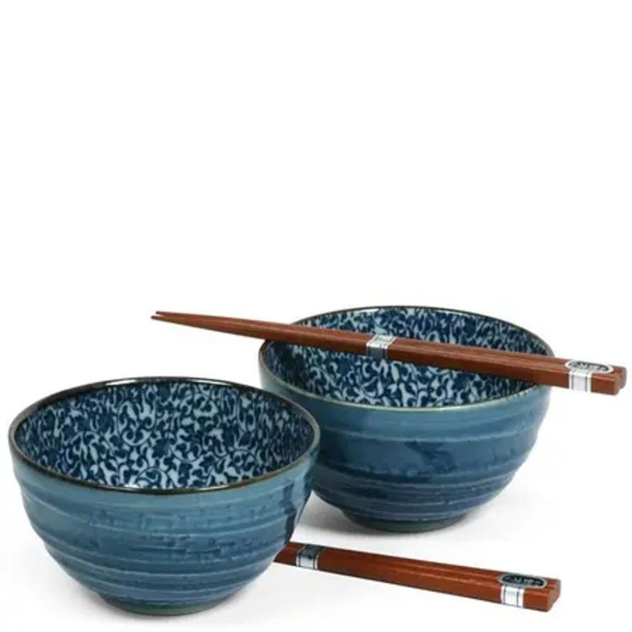 Miya Company Kyo Karakusa 5.25" Bowl For Two Set | Bowl Sets