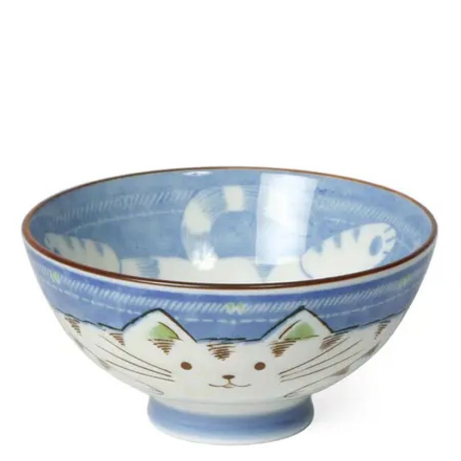 Miya Company Blue Cat Rice Bowl | Bowls