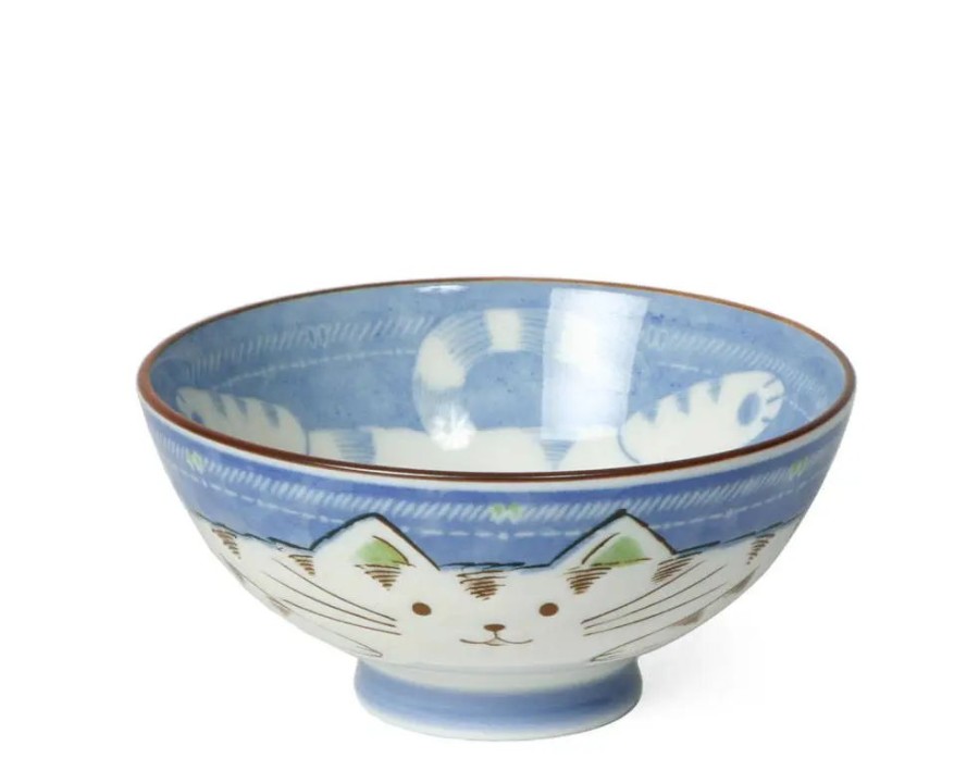 Miya Company Blue Cat Rice Bowl | Bowls