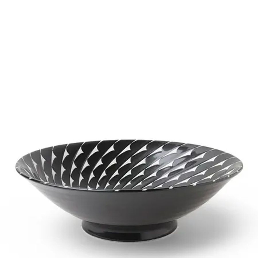 Miya Company Bowl Black Choctaw Swirl 10" | Serving Bowls & Plates