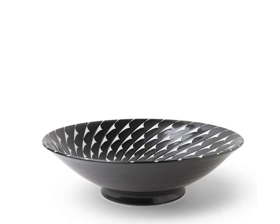 Miya Company Bowl Black Choctaw Swirl 10" | Serving Bowls & Plates