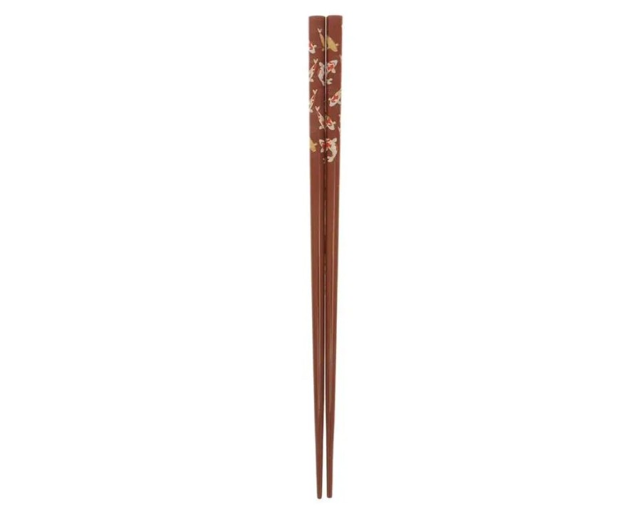 Miya Company Chopsticks Red Gold Koi Pond | Fish