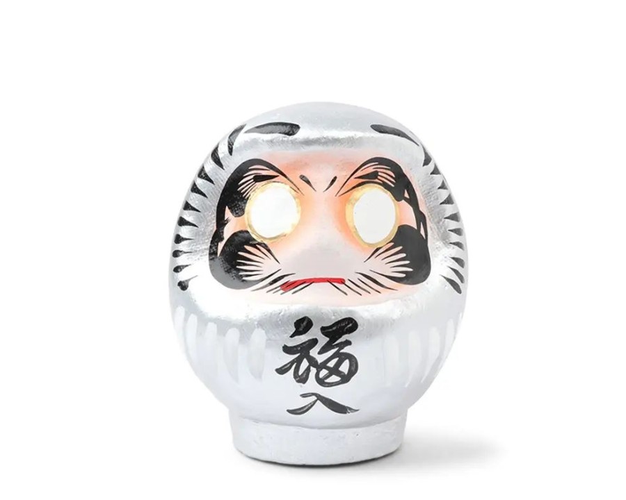 Miya Company Daruma Silver Perseverance 3-3/4" | Figurines