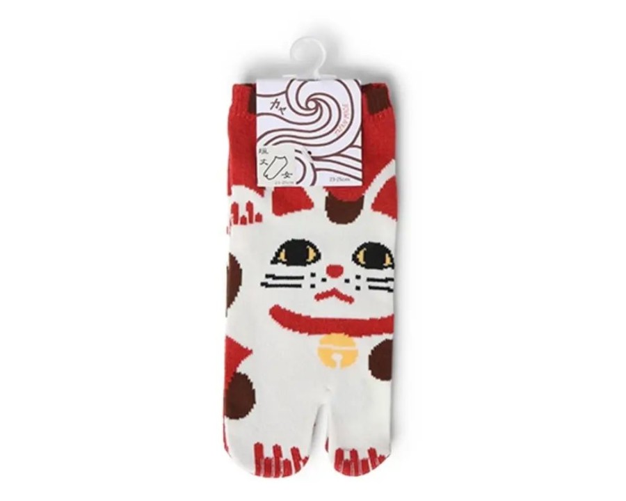 Miya Company Tabi Socks - Maneki Neko Red | Other