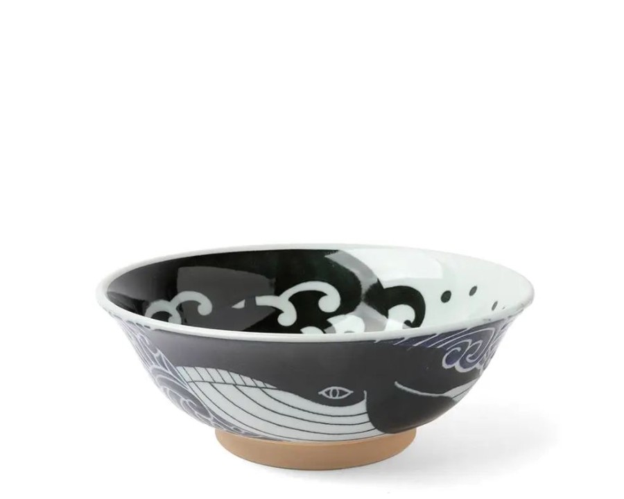 Miya Company Bowl Blue Whale Waves 8" | Other