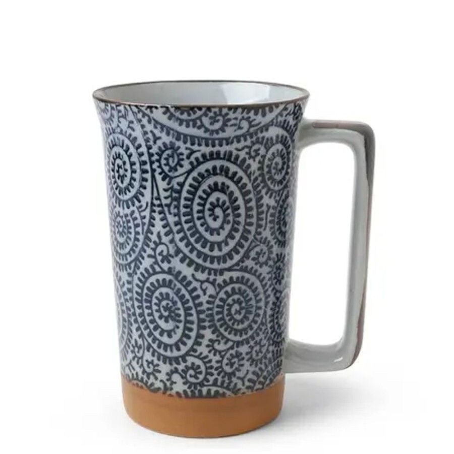 Miya Company Blue Karakusa 12 Oz. Tall Mug | Mugs