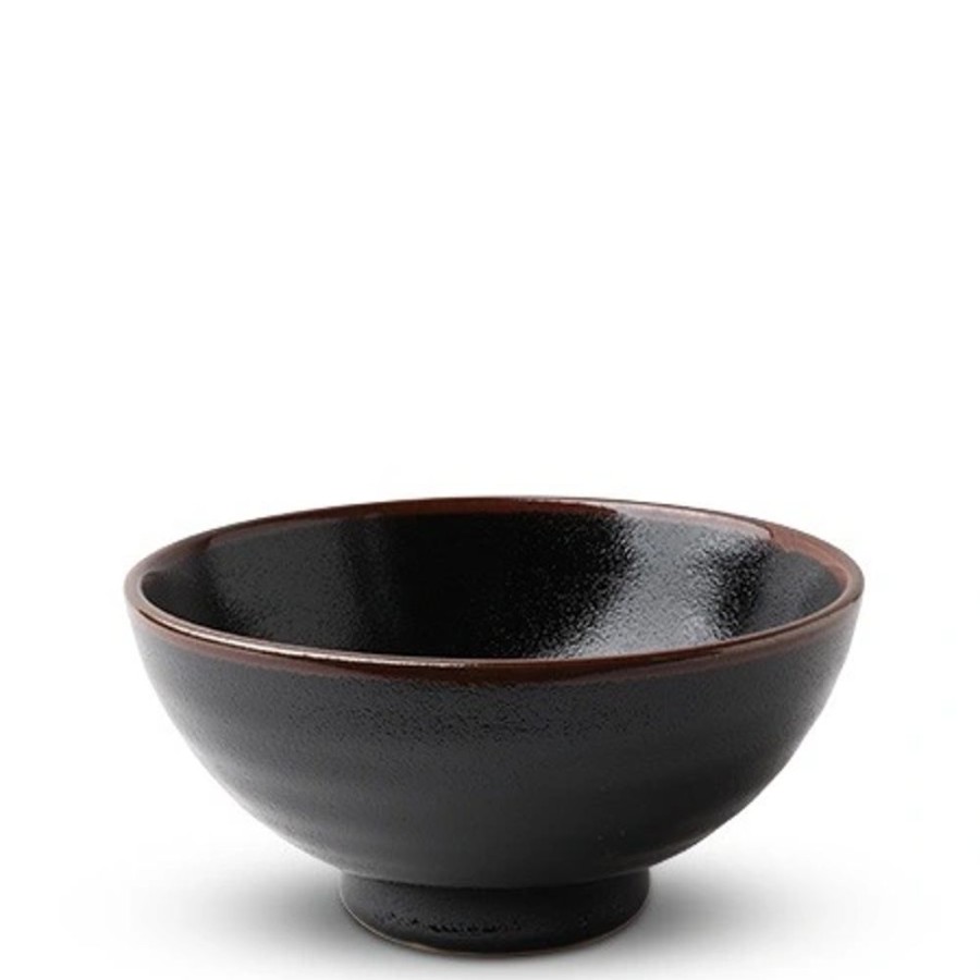 Miya Company Black Tenmoku 7.5" Noodle Bowl | Ramen Bowls