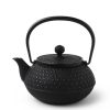 Miya Company Cast Iron Teapot Black Honeycomb 0.9L | Teapots - Cast Iron