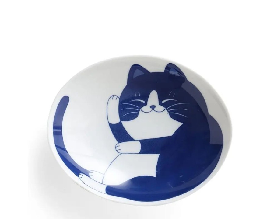 Miya Company Blue Cats 7.5" Oval Bowl | Bowls