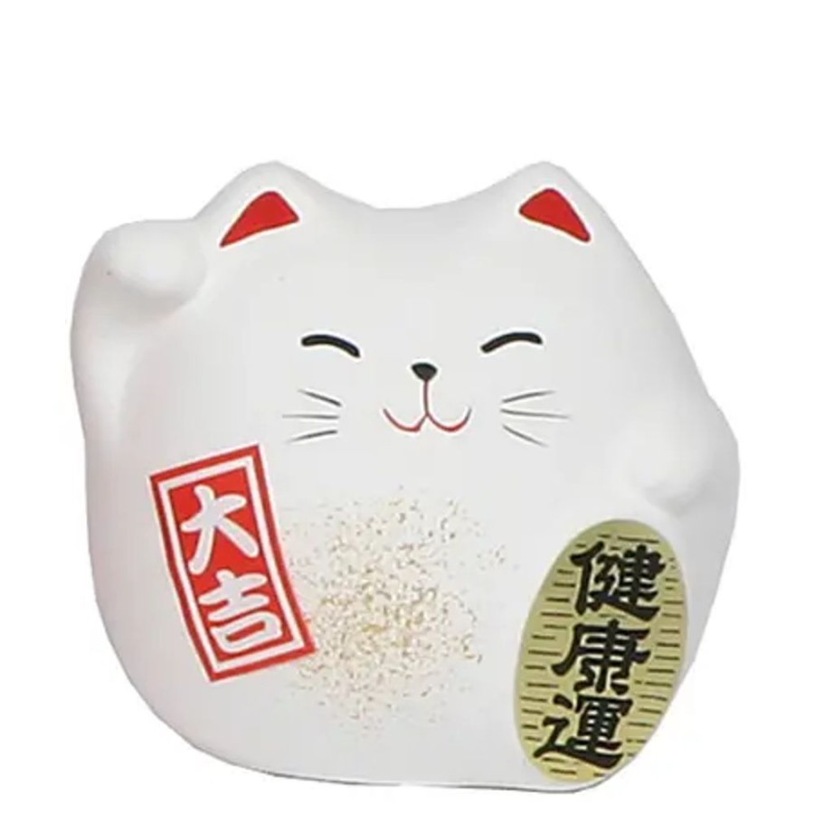 Miya Company Feng Shui Cat 2.25" - White | Figurines