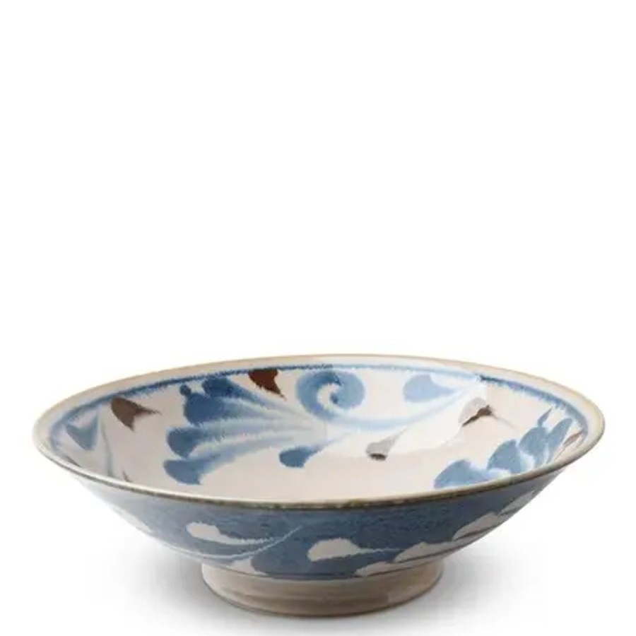 Miya Company Rustic Blue Vines 9.75" Serving Bowl | Serving Bowls & Plates