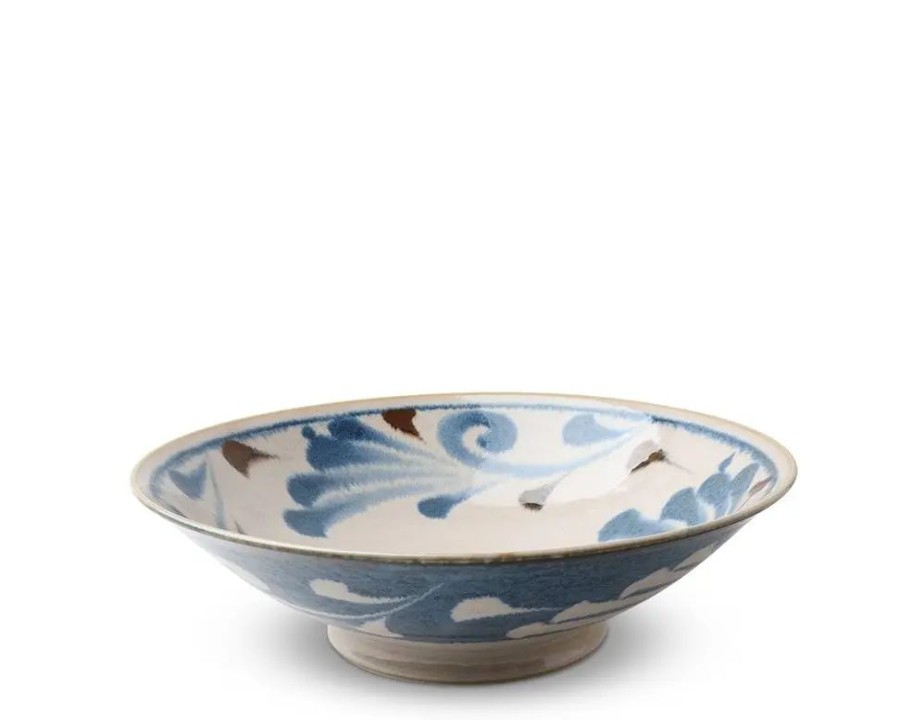 Miya Company Rustic Blue Vines 9.75" Serving Bowl | Serving Bowls & Plates