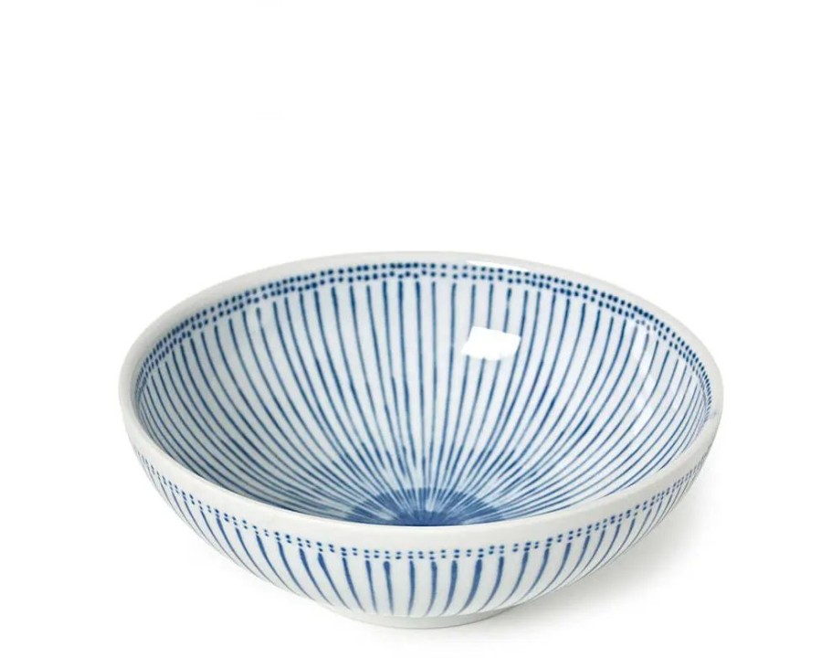 Miya Company Blue Stripes 8.25" Bowl | Serving Bowls & Plates