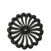 Miya Company Cast Iron Trivet Mum Black 8.25" | Teaware Accessories