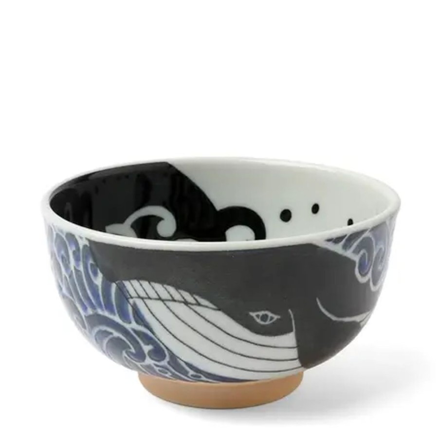 Miya Company Bowl Blue Whale Waves 5" | Bowls