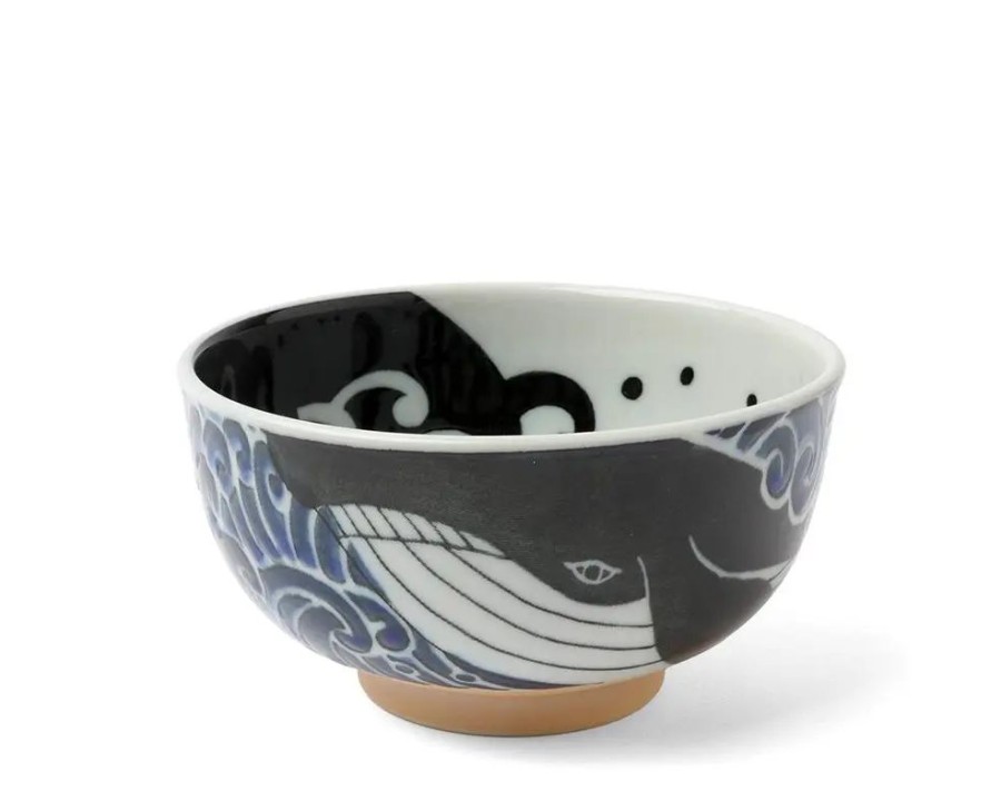 Miya Company Bowl Blue Whale Waves 5" | Bowls