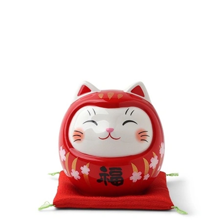 Miya Company Daruma Fortune Cat Bank 3.75" | Figurines