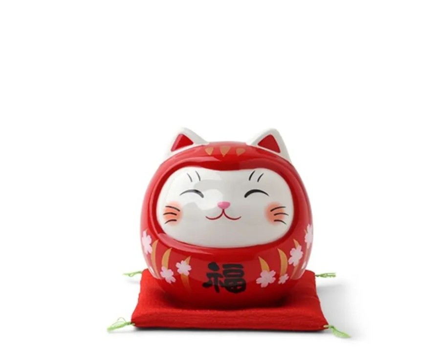 Miya Company Daruma Fortune Cat Bank 3.75" | Figurines