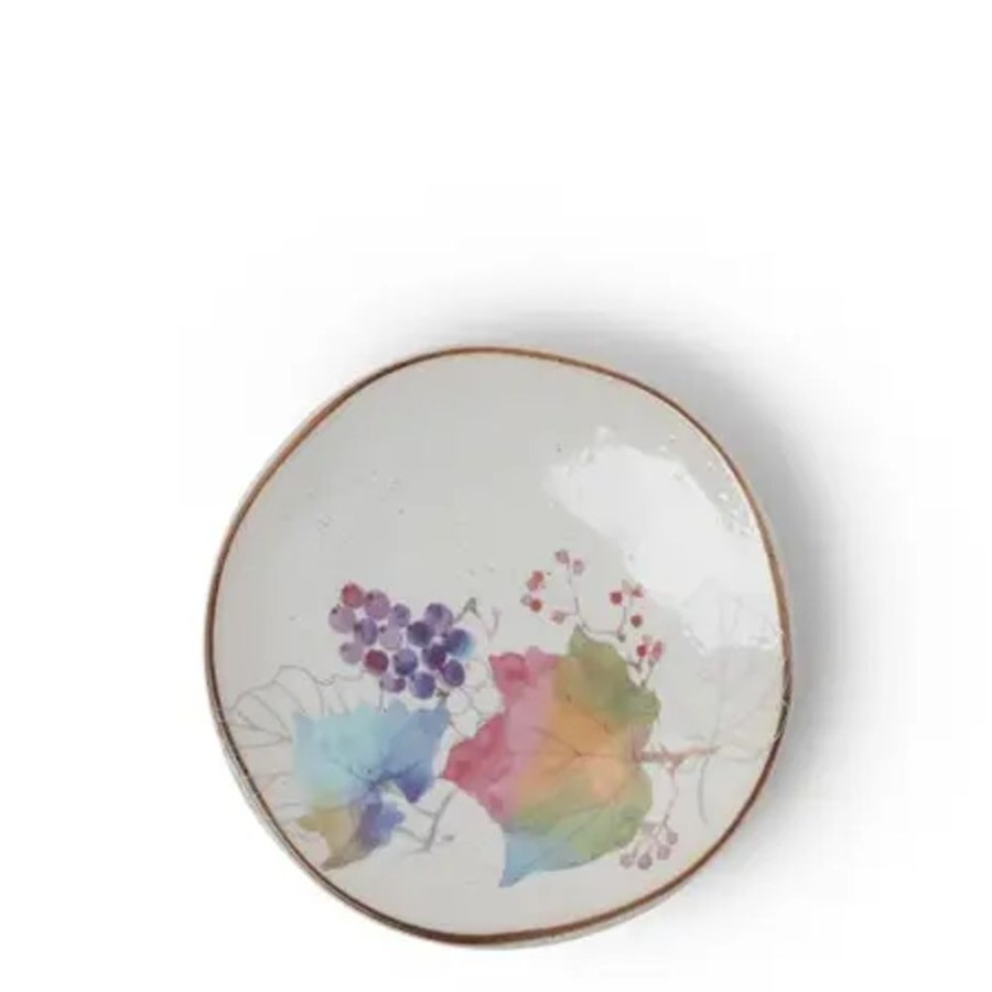 Miya Company Floral Mini Plate Rainbow Leaves | Small Plates