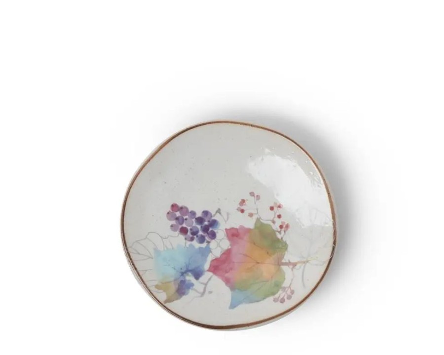 Miya Company Floral Mini Plate Rainbow Leaves | Small Plates