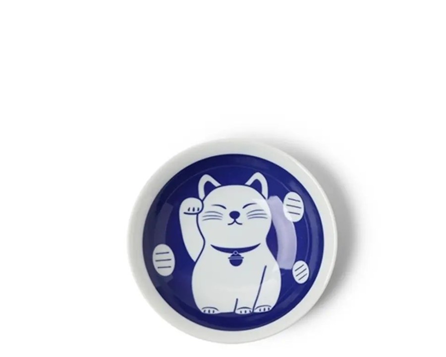 Miya Company Blue Fortune Cat 6.5" Plate | Plates